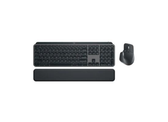Logitech MX Keys S Combo - Performance Wireless Keyboard and Mouse with Palm Rest, Customizable Illumination, Bluetooth, USB C, Mac - Graphite